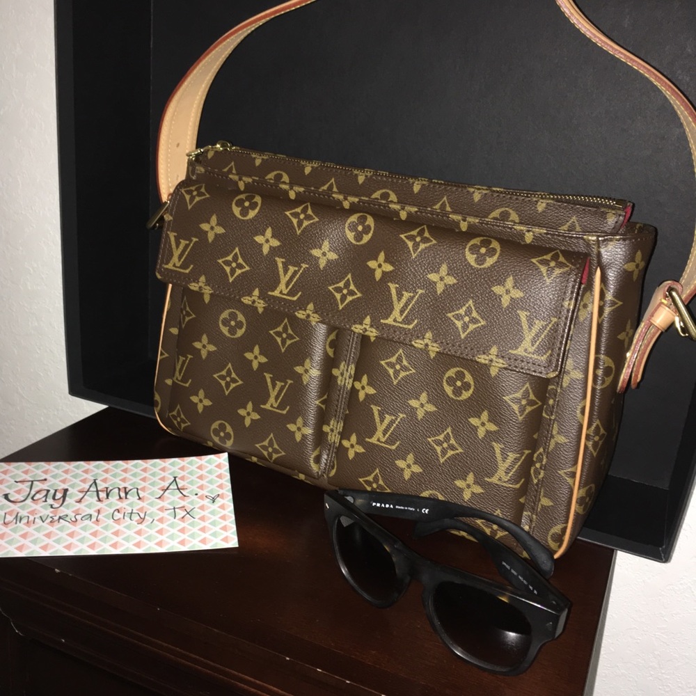 Authentic Viva Cite Monogram Canvas Shoulder Bag